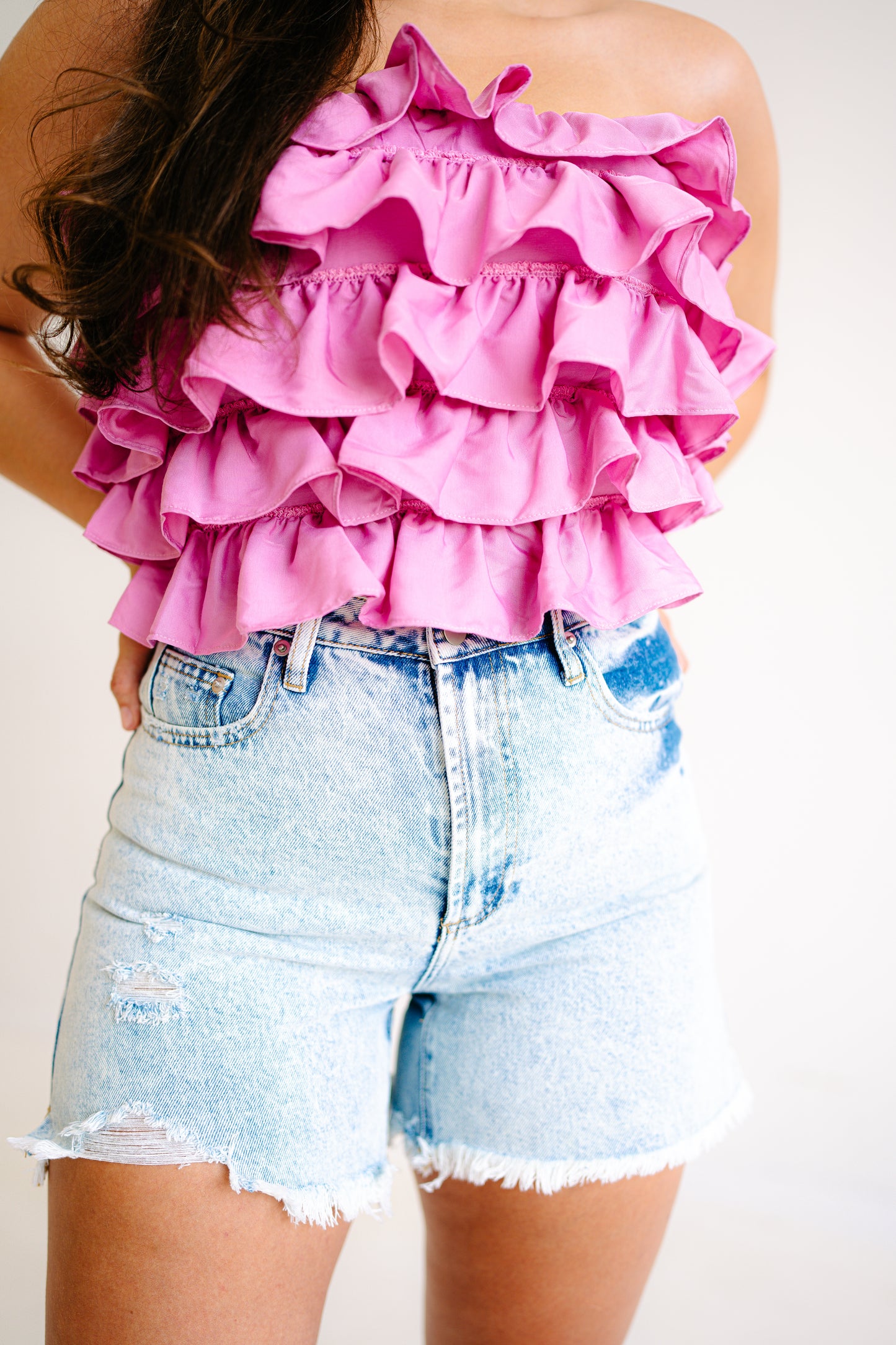 Lets Go Girls Multi Layered Ruffle Top