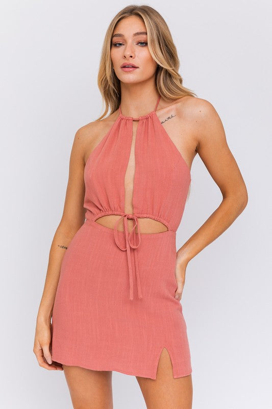 Make A Statement Halter Neck Dress