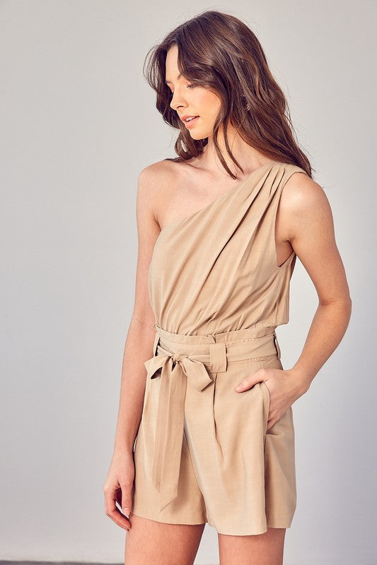 Classy One Shoulder Romper