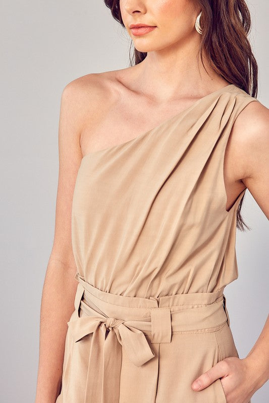 Classy One Shoulder Romper