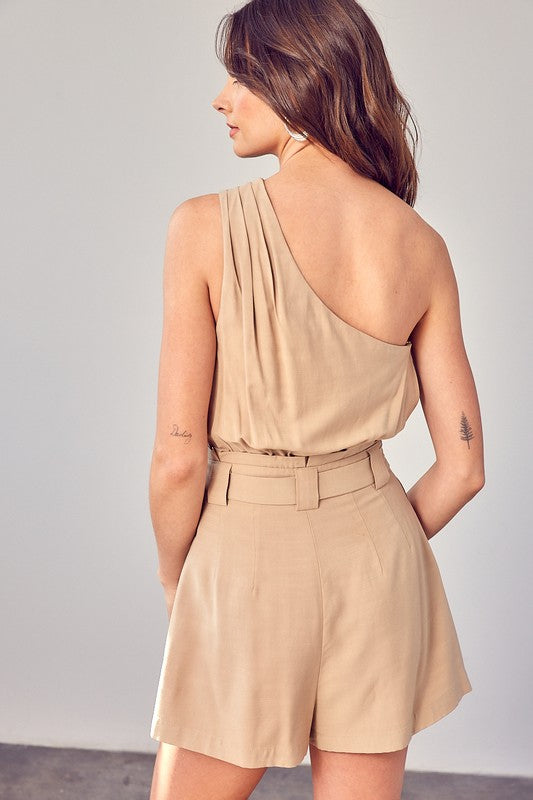 Classy One Shoulder Romper