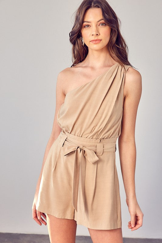 Classy One Shoulder Romper