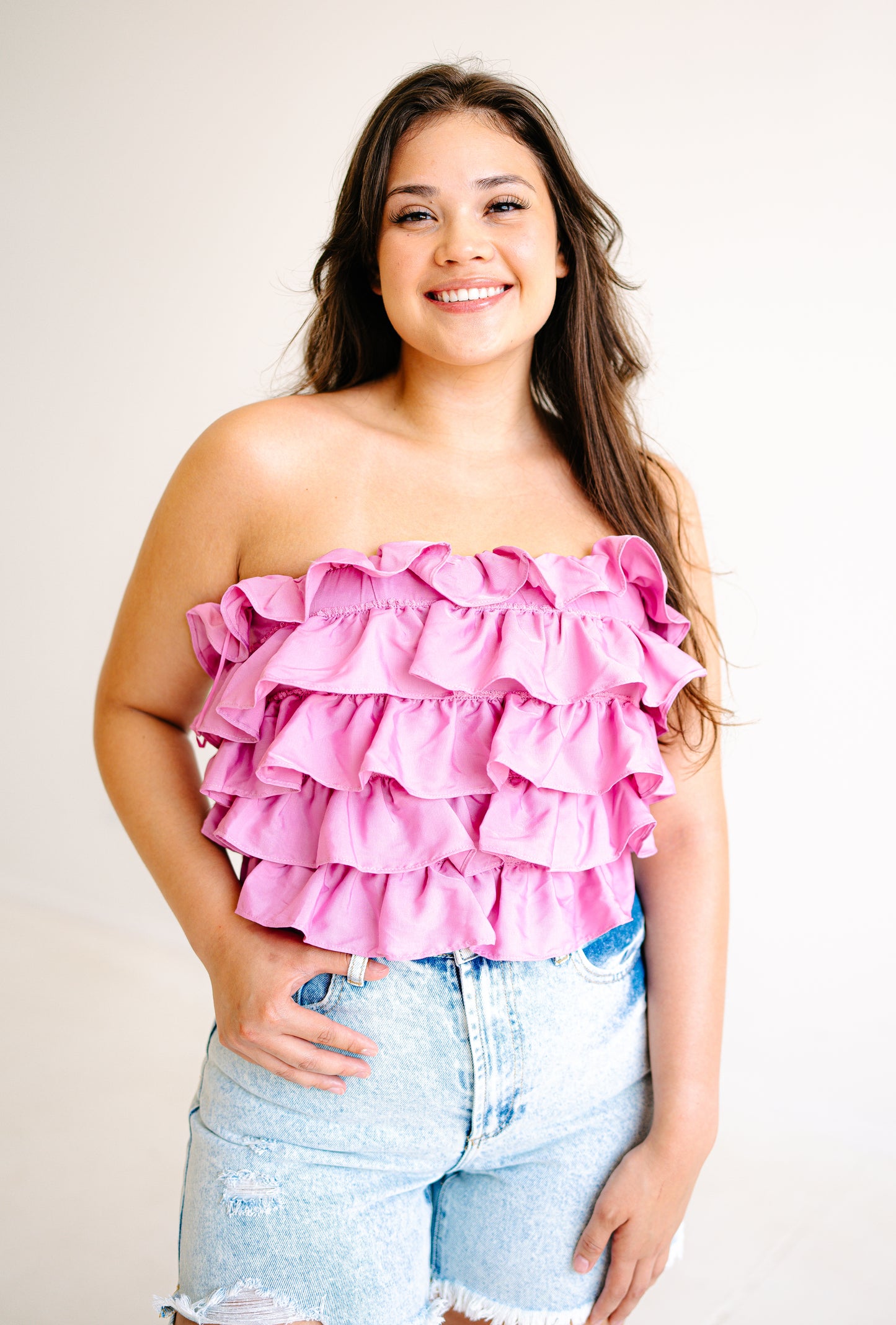 Lets Go Girls Multi Layered Ruffle Top