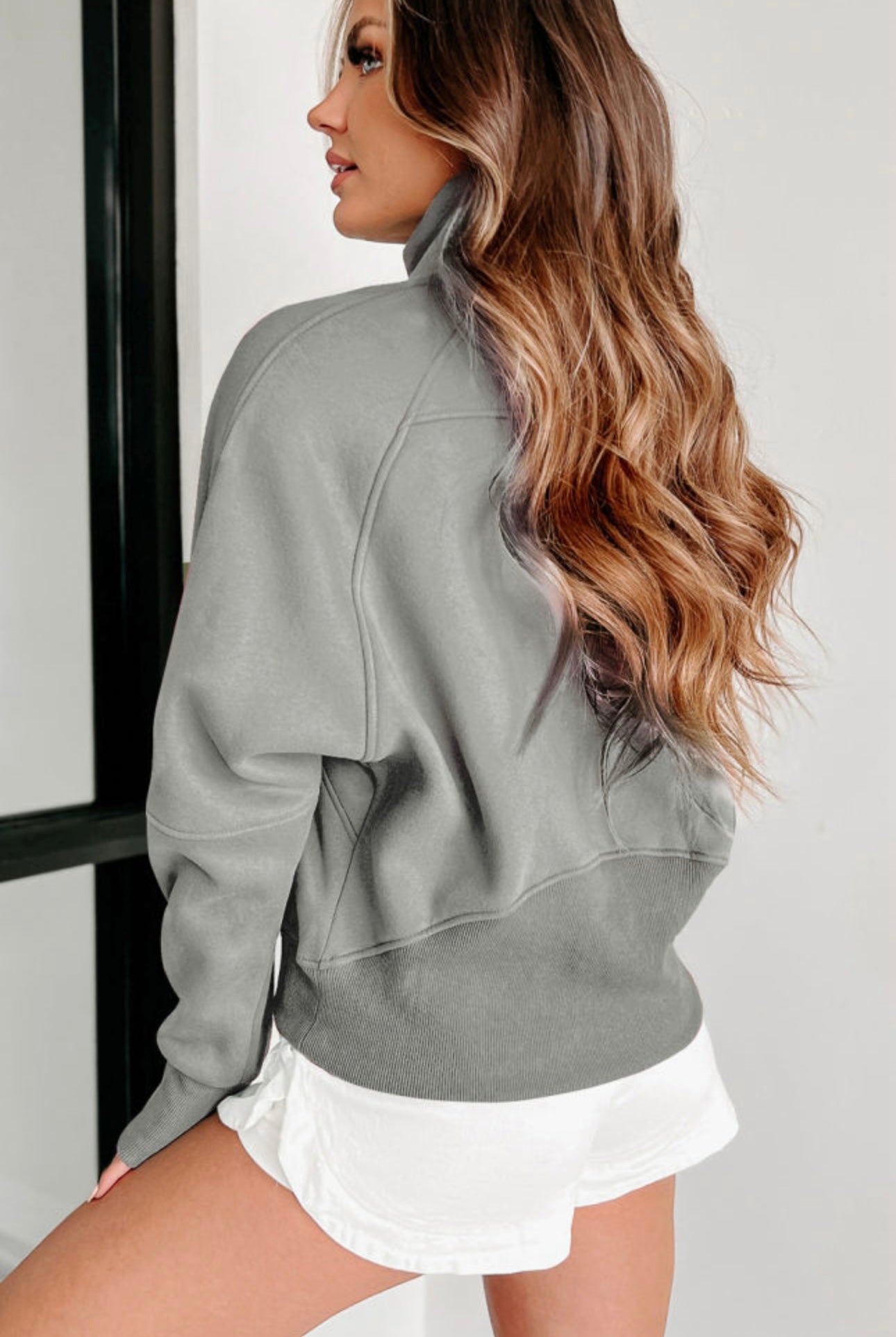 Half Zip Collared Active Sweater