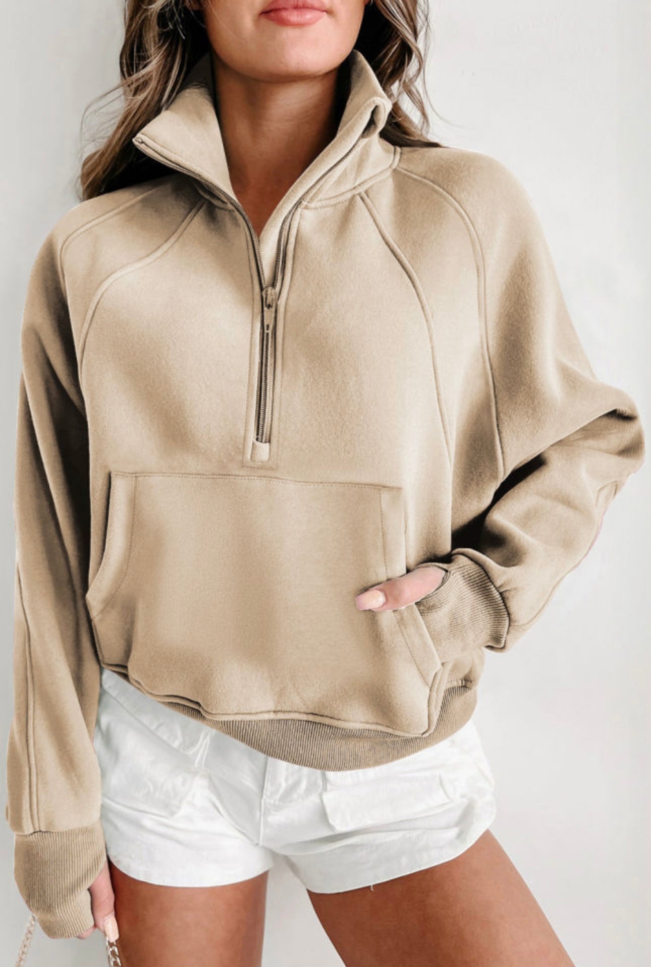 Half Zip Collared Active Sweater