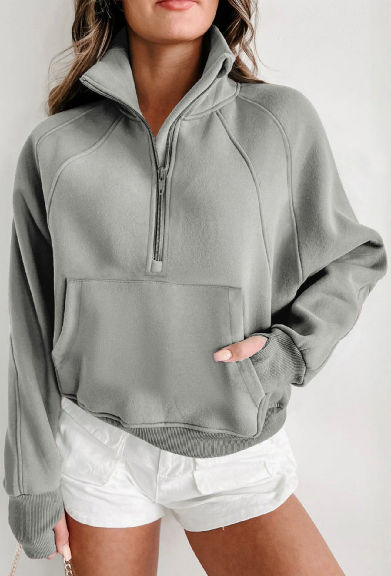 Half Zip Collared Active Sweater