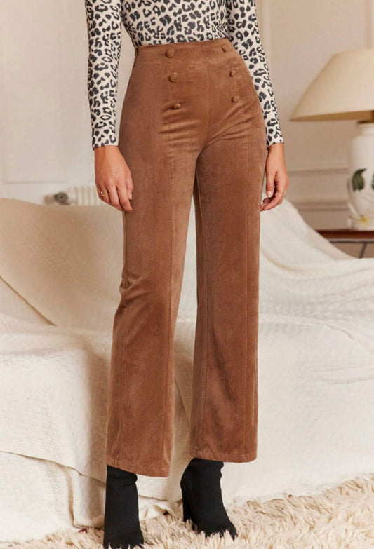 High Waist Corduroy Pants